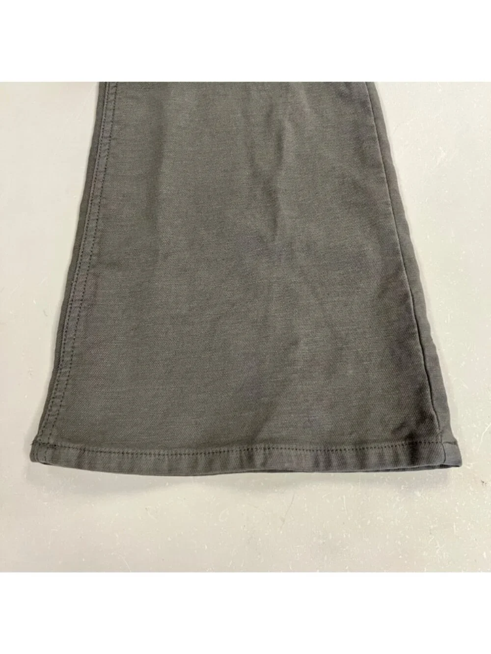 Dictionary Womens Flare Leg Pants Pull On Gray High Rise Size Large Back Pockets